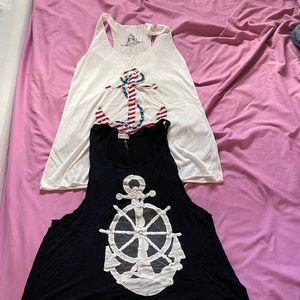 Bundle small flowy anchor muscle tanks
